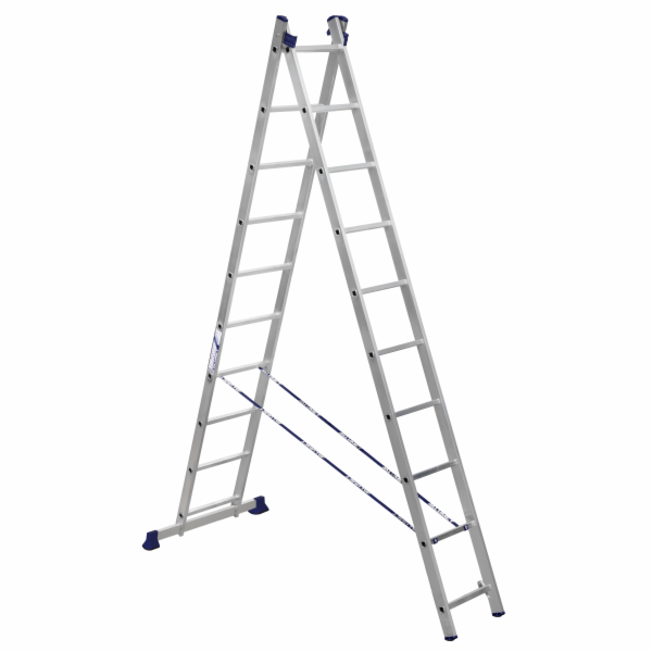 Žebřík výsuvný 2x10 příček (výška 2,65 m / 4,50 m)