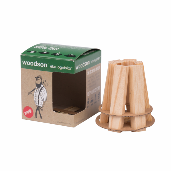 Podpalovač přírodní pyramida + zápalky Woodson