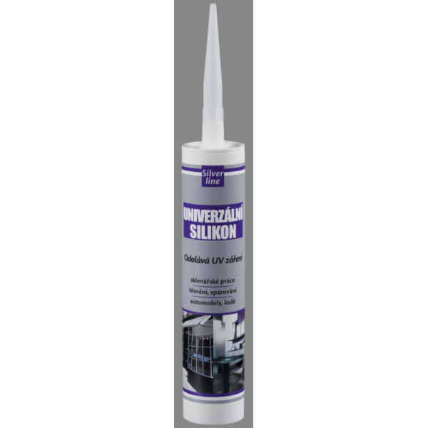 Silikon univerzální 280ml šedý Silver line