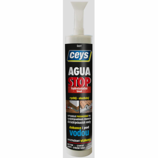 Tmel hydroizolační Ceys Aguastop 300 ml šedý