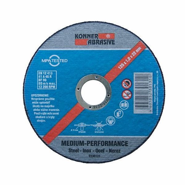 Kotouč řezný 150x1,6x22 mm na kov KONER D603