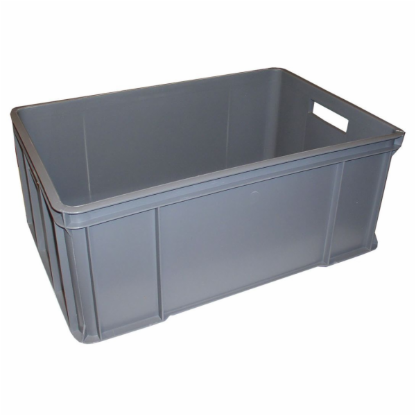 Přepravka manipulační plná regranulát 600x400x250 mm šedá