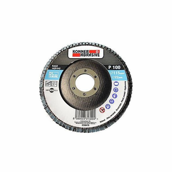 Kotouč lamelový 115x22 mm / A060 KONER 260 Zirconium