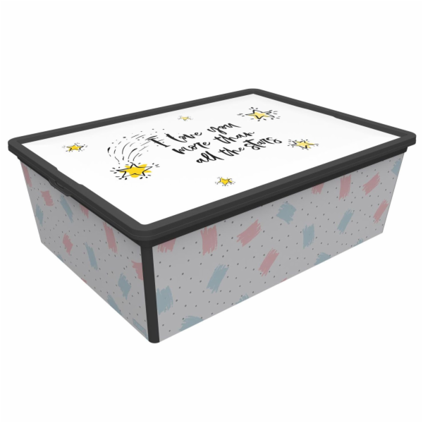 Box úložný CUTE SKY 25 l/37x52,5x17,5 cm s víkem