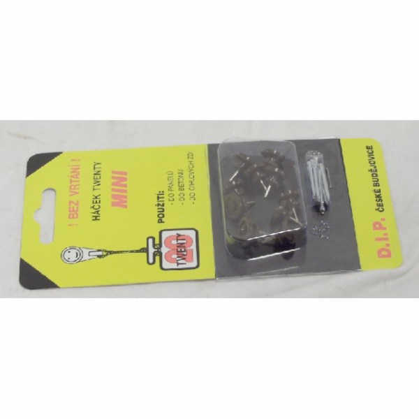 Háček Twenty mini hnědý M1 - 10 ks