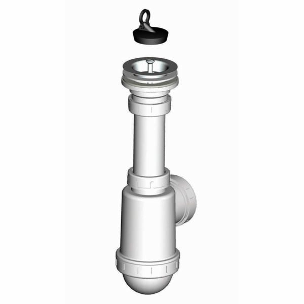 Sifon dřezu DN50/40 s nerezovou mřížkou pr.70 A441