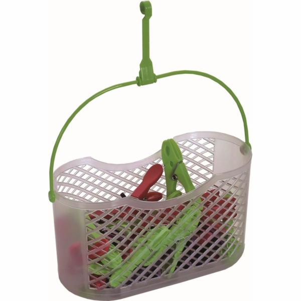 Košík na kolíčky plast závěsný+kolíčky plast 30 ks