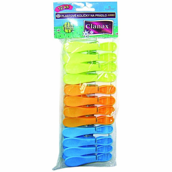 Kolíčky na prádlo 12 ks Jumbo plast