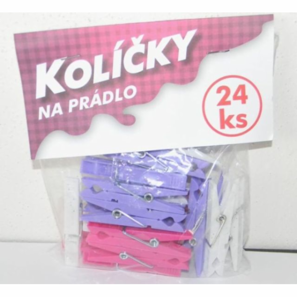 Kolíčky na prádlo 24 ks plast