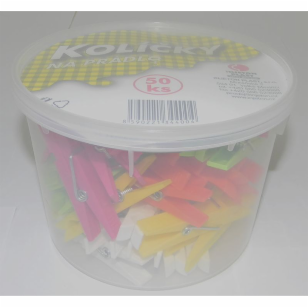 Kolíčky na prádlo 50 ks plast v dóze