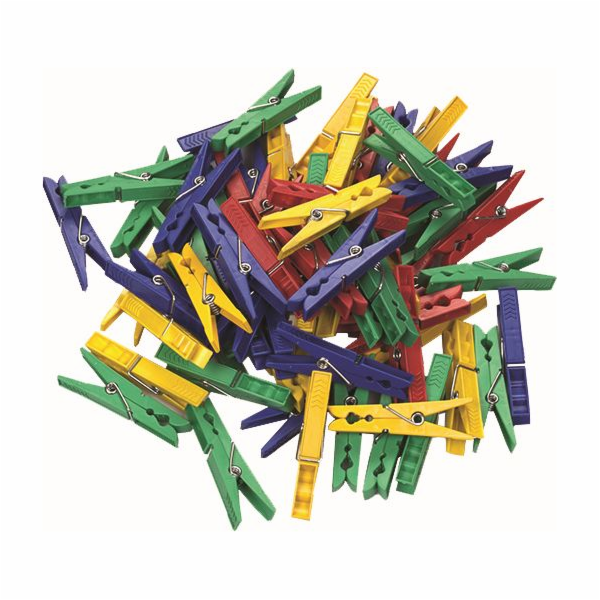 Kolíčky na prádlo 50 ks/72 mm plast