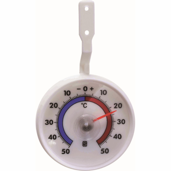Teploměr okenní 7,3 cm kulatý úchyt šroubek -50°C až 50°
