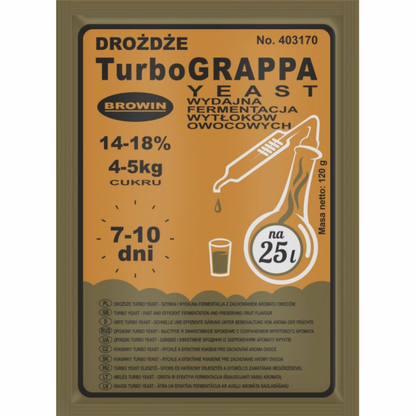 Kvasinky Turbo Grappa 120 g/14-18%