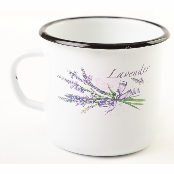 Hrnek 400 ml smalt levandule