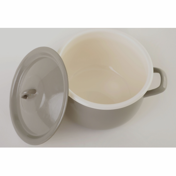 Hrnec 6,3 l smalt s poklicí Olymp Elegant šedý 22 cm