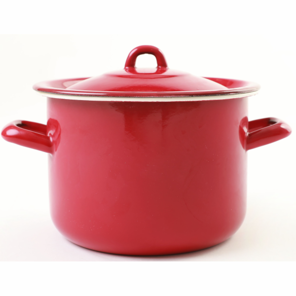 Hrnec smalt 1,7 l s poklíci ELEGANT RED 14 cm