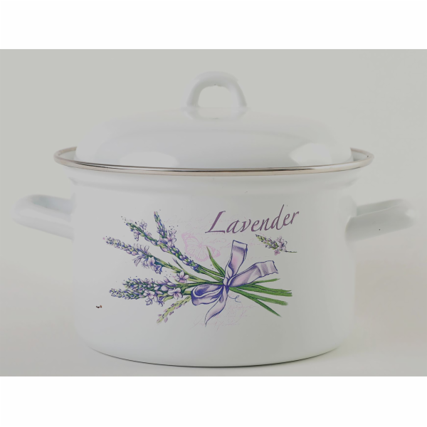 Hrnec smalt 16 cm/2 l s poklicí Levandule Standard