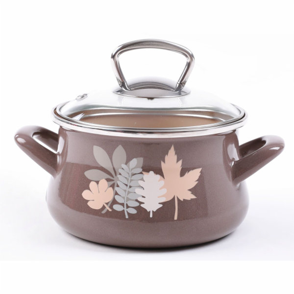 Hrnec smalt 20 cm /4L s poklicí elegant LÍSTKY