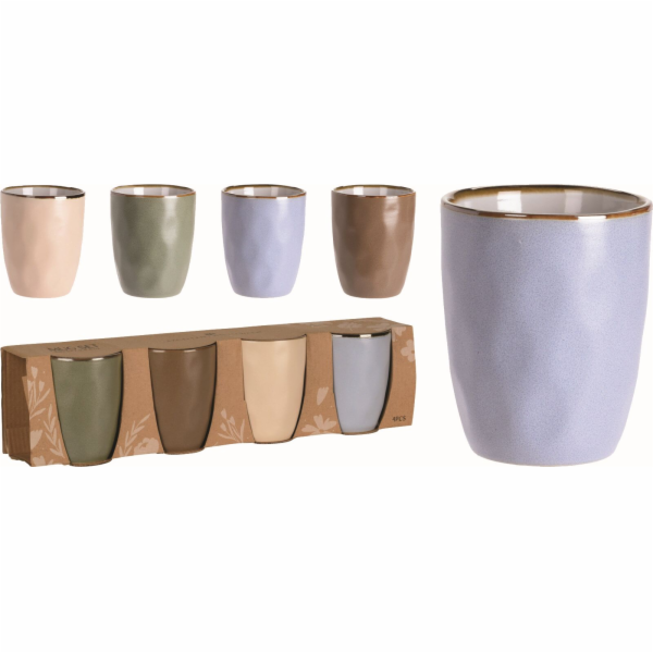 Hrnek 4 ks 280 ml keramika