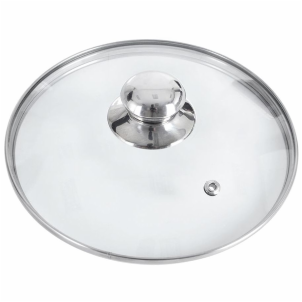 Poklice sklo 18 cm držadlo nerez