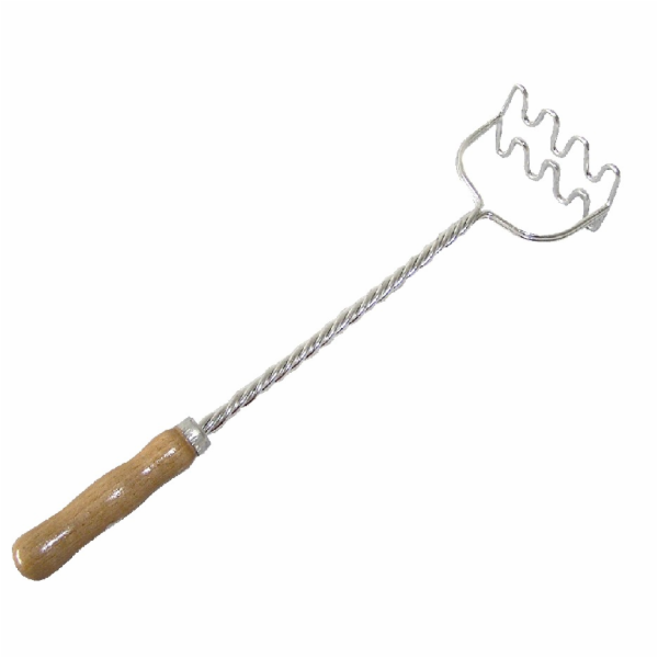 Mačkadlo 39 cm dvojité-dřevěné držadlo