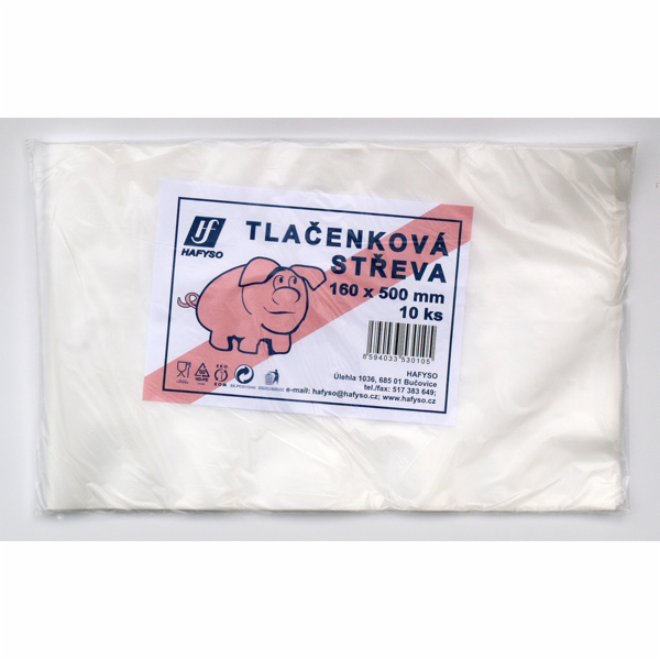 Sáček střevo na tlačenku 16x50 cm 10 ks