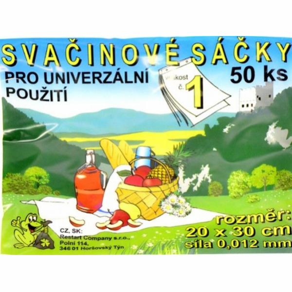 Sáček svačinový 20x30 cm blok 50 ks