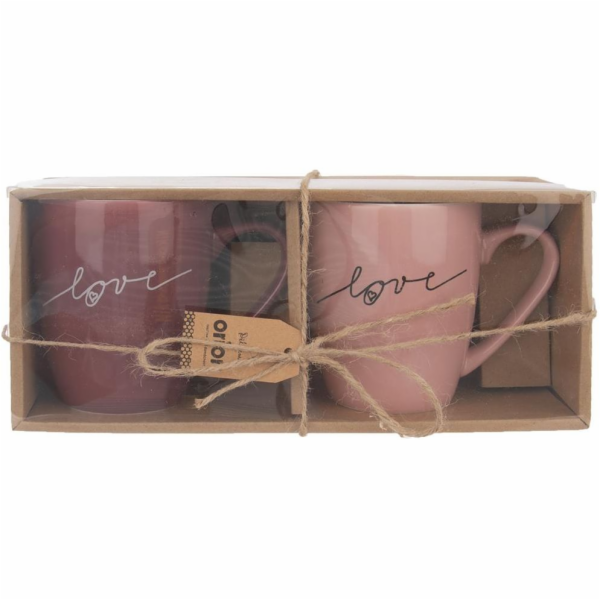 Hrnek 380 ml 2 ks LOVE porcelán