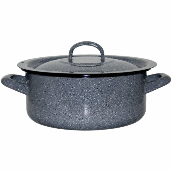 Rendlík smalt 18 cm/2 l s poklicí dekor kámen