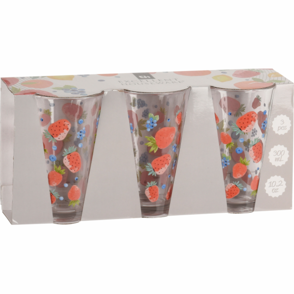 Sklenice 300 ml 3 ks SUMMER FRUITS