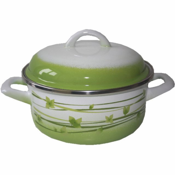 Rendlík smalt 4,75 l s poklicí dekor lístků 24 cm