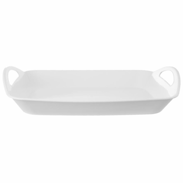 Tác servírovací 43,5x31,5x9 cm bílý plast