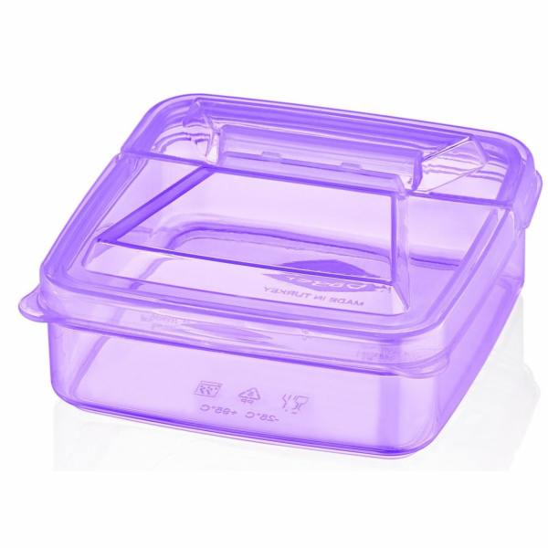 Dóza na potraviny 250 ml/10,5x10,5x4,5 cm s výklopným víčke