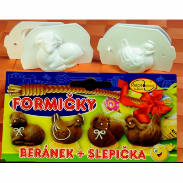 Formička na nepečené cukroví BERÁNEK a SLEPIČKA plast