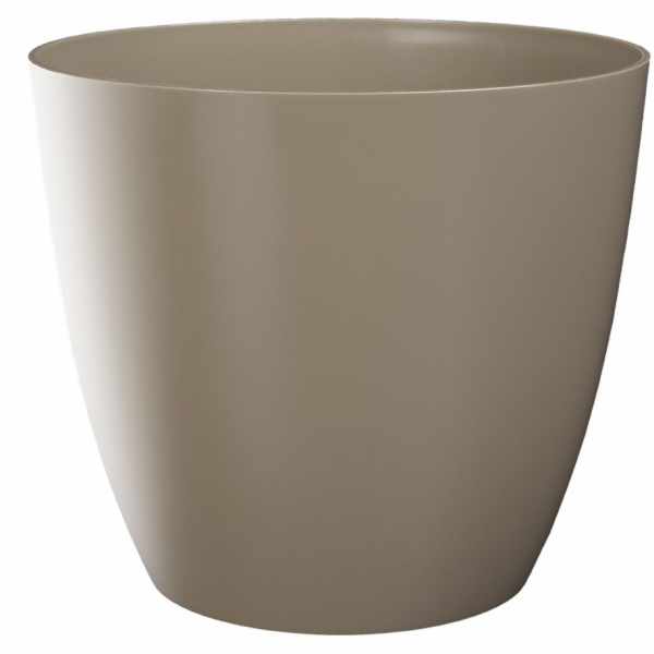 Obal na květináč 25 cm taupe Ella lesklý