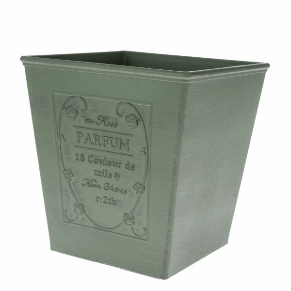 Obal na květináč hranatý 23x24,5 cm zelený