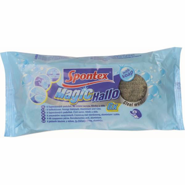 Drátěnka kovová nanaska se saponátem 6 ks Spontex