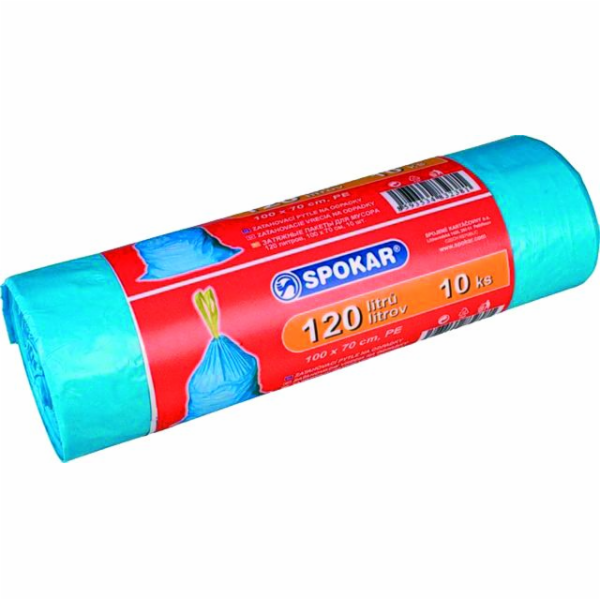 Pytel na odpadky zatahovací 70x100 cm 120L/10 ks SPOKAR