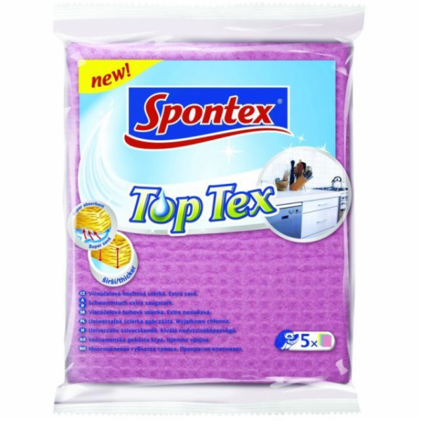 Utěrka houbová 5 ks Top Tex