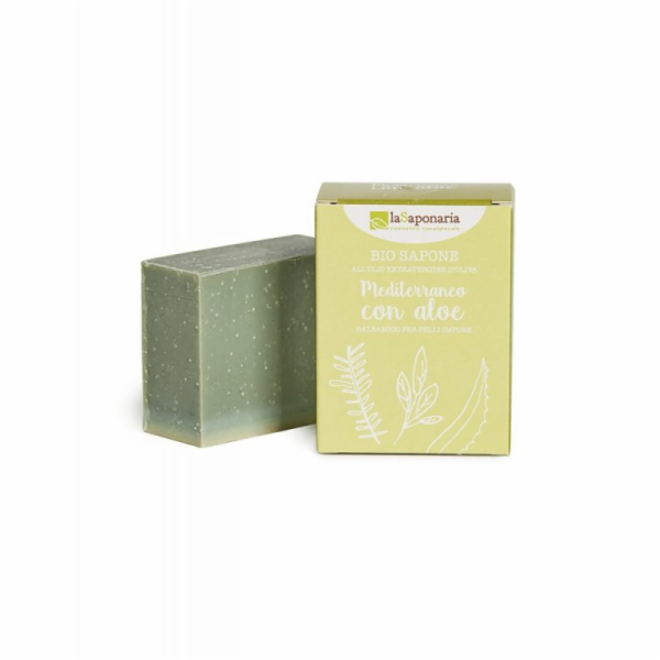 Mýdlo tuhé olivové BIO středomořské bylinky a aloe laSapon