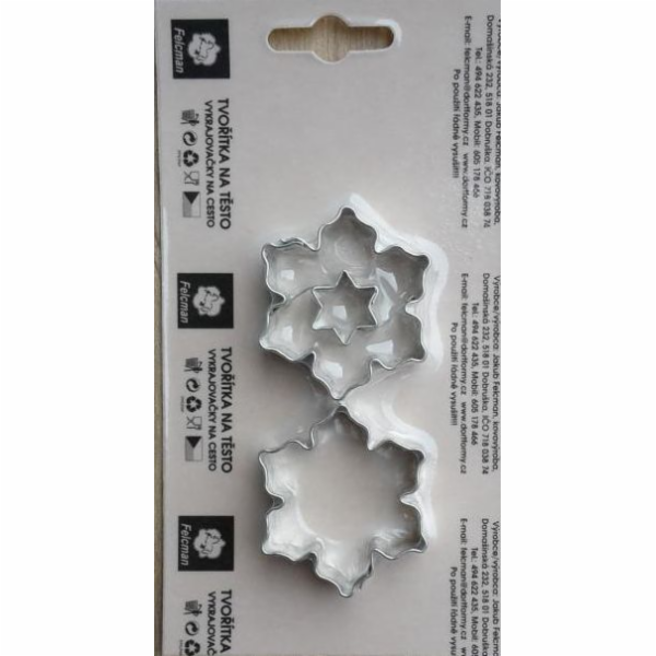Vykrajovátka kytičky malé vroubkované 2 ks 4,4 cm