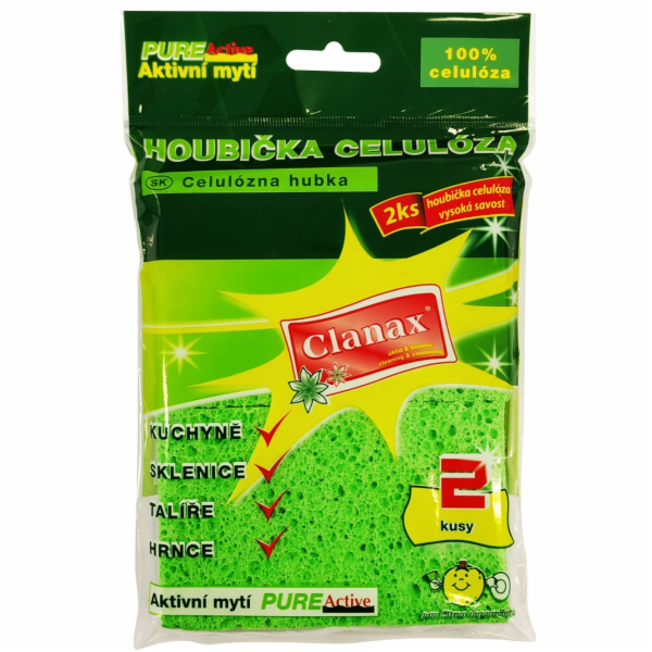 Houbička celulózní 11x7x1,5 cm 2 ks