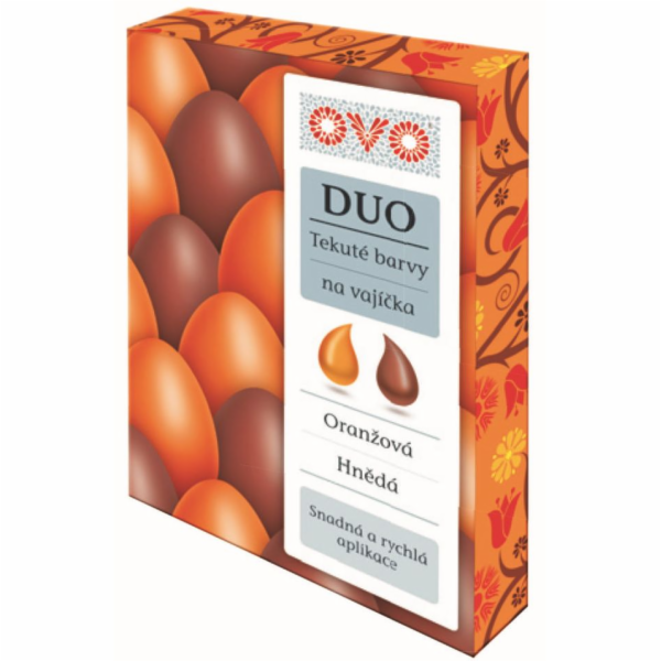 Barvy na vajíčka OVO DUO 2 x 20 ml (oranžová, hnědá)