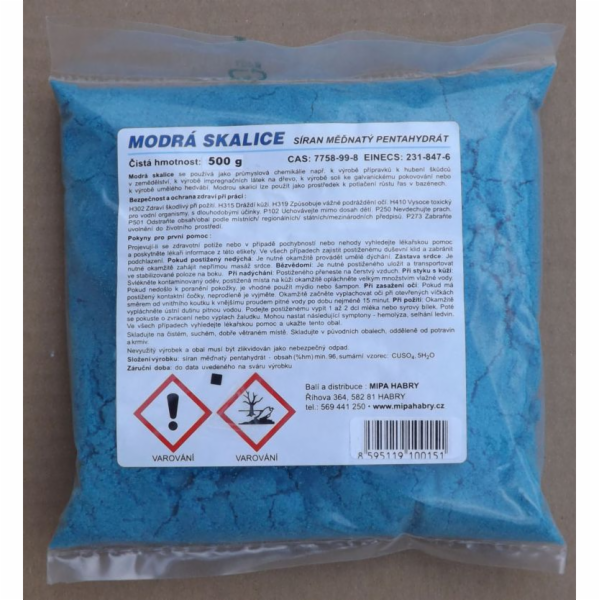 Síran měďnatý 500 g (modrá skalice)