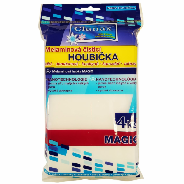 Houbička Nano 10x6x2,5 cm 4 ks melaminová