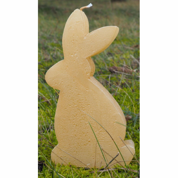Svíčka zajíc béžový, výška 20 cm