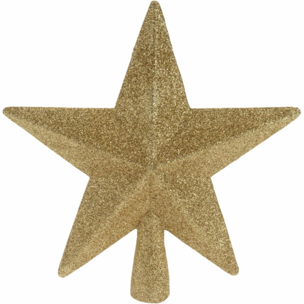 Špička vánoční 19 cm hvězda zlatá
