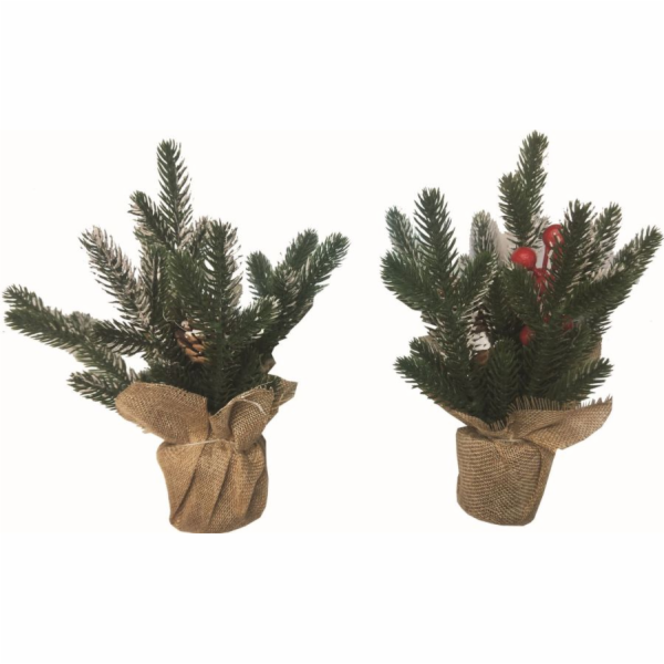 Stromeček vánoční 30 cm v jutovém pytli
