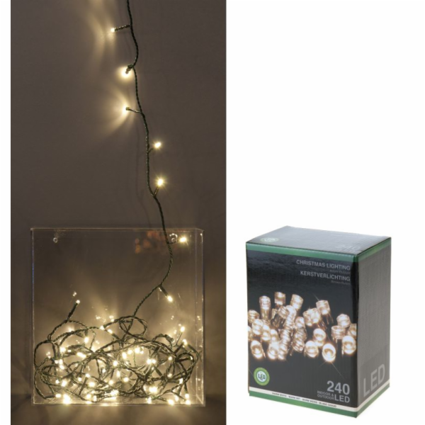 Světla vánoční 240 LED teplá bílá, 18 m