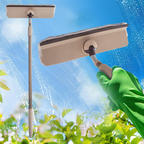 Mop / stěrka na okna 28 cm s teleskopickou tyčí plast/guma